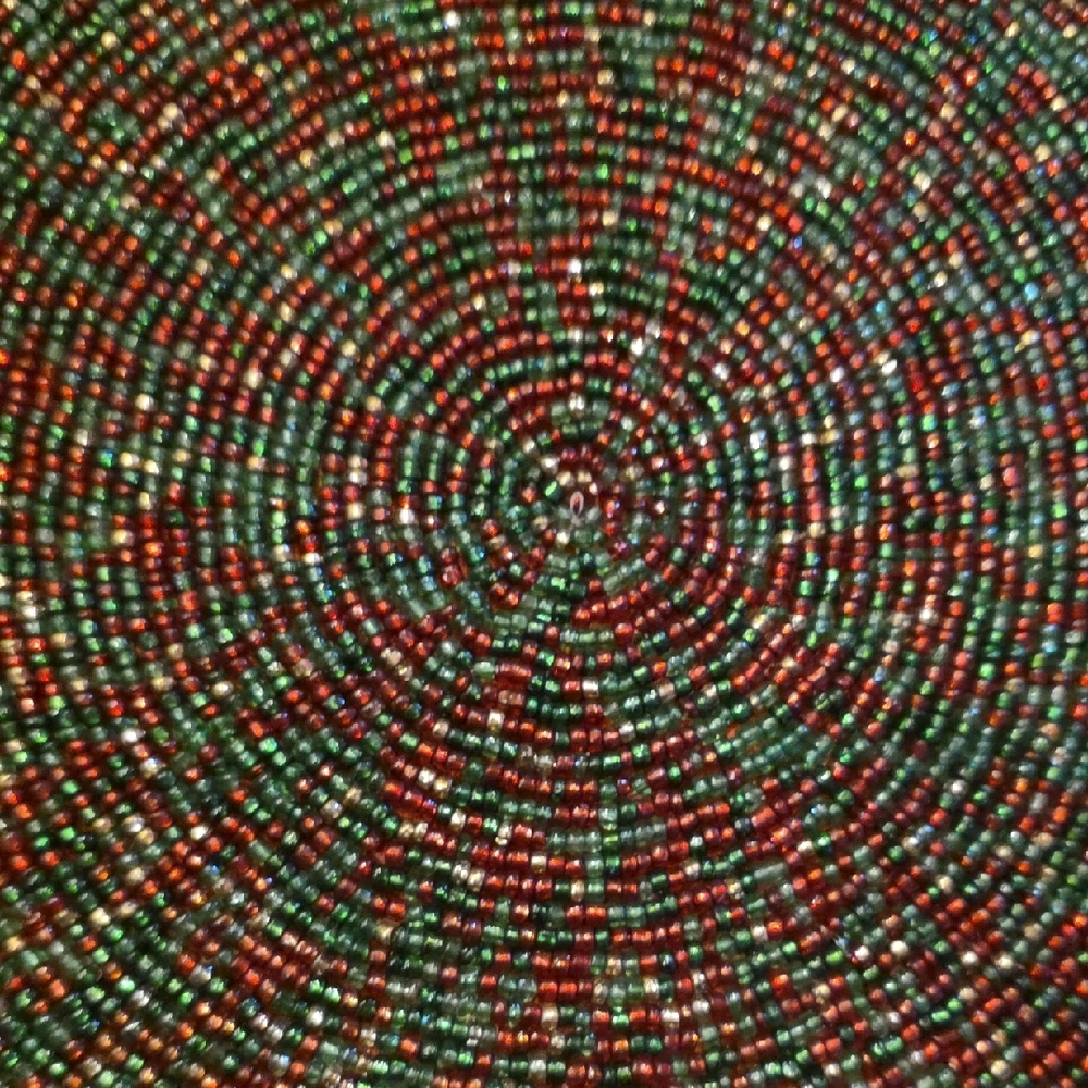Pier 1 Multicolor Beaded Round Placemats - Set Of Two